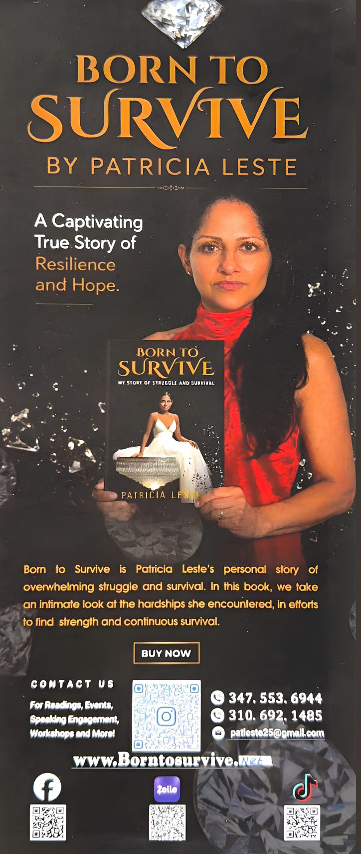 Patricia Leste's Born to Survive brochure